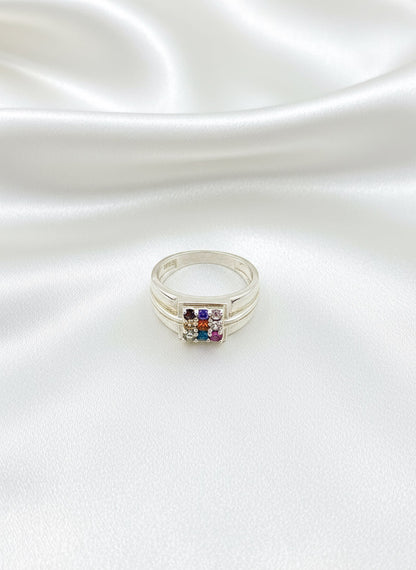 Spectrum Crest Men’s Silver Ring