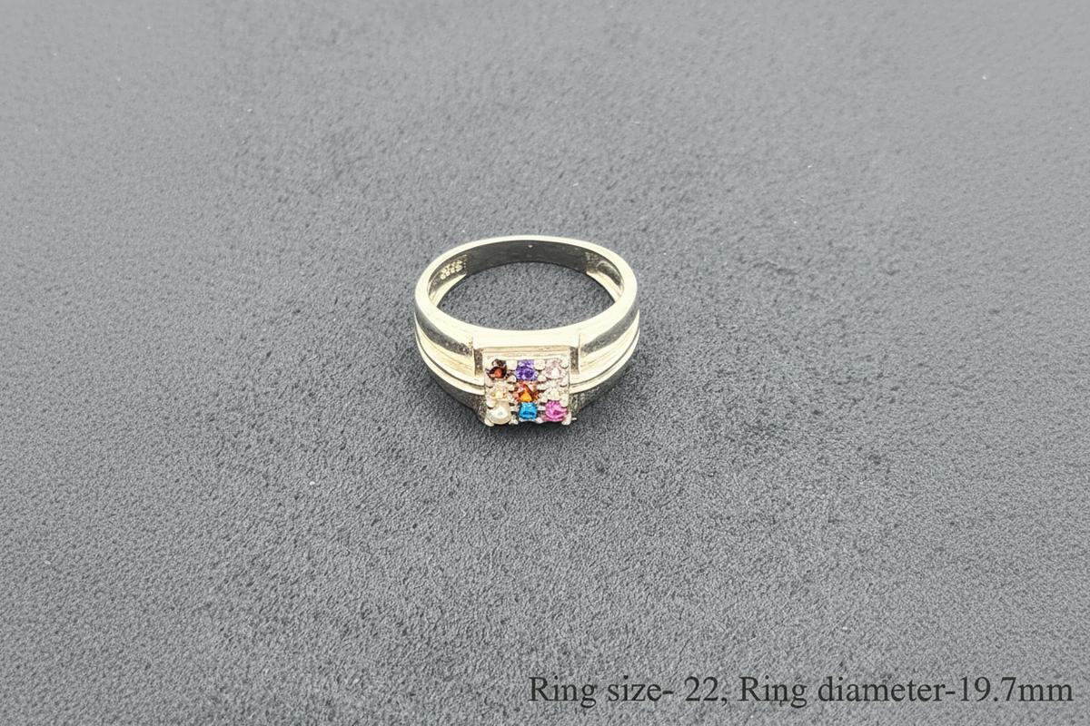 Spectrum Crest Men’s Silver Ring