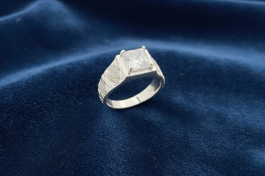 Crown Prism Men’s Silver Ring