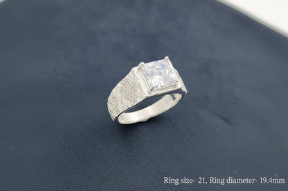Crown Prism Men’s Silver Ring