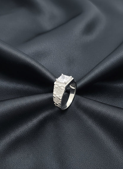 Crown Prism Men’s Silver Ring