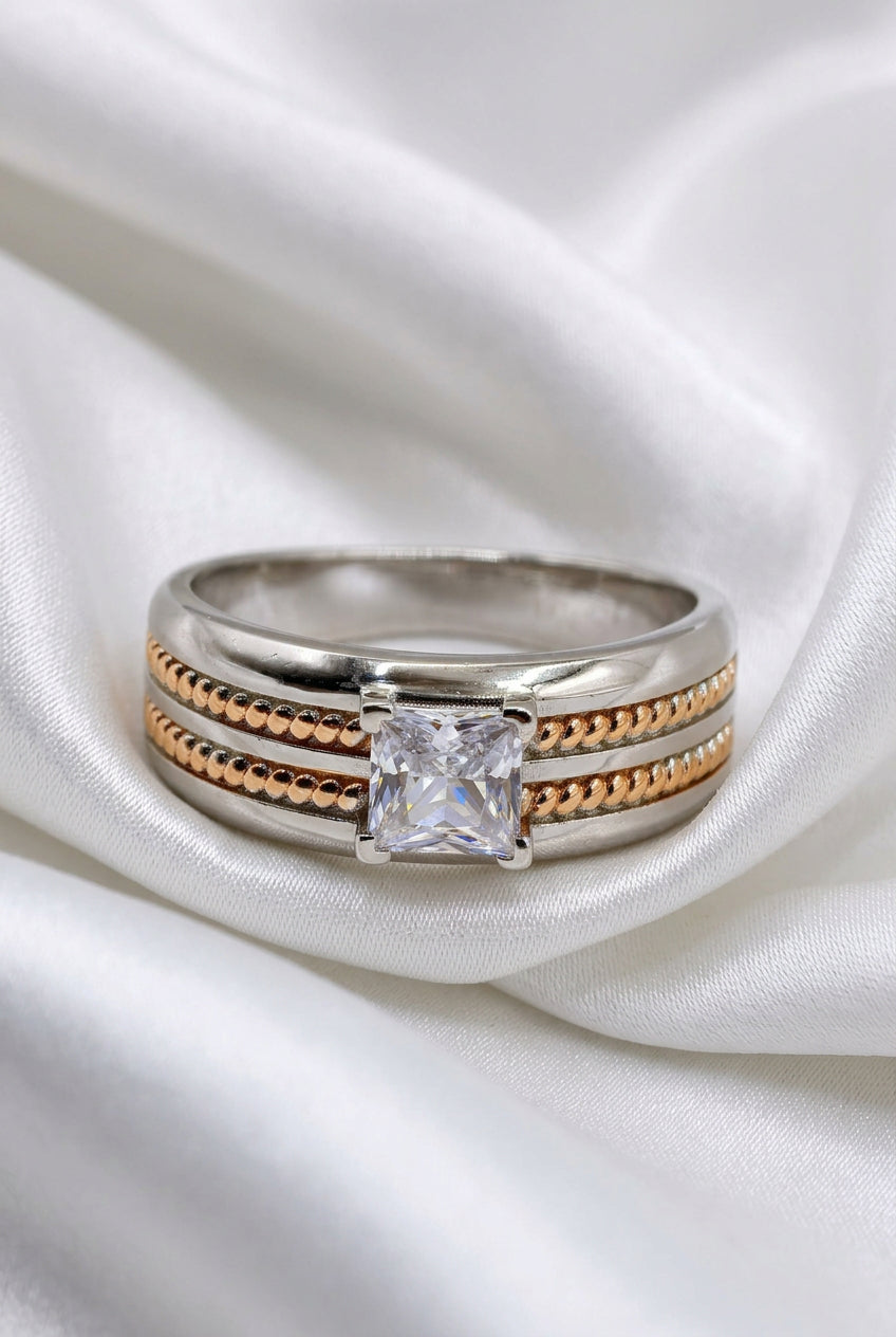 Royal Dual-Tone Square Ring