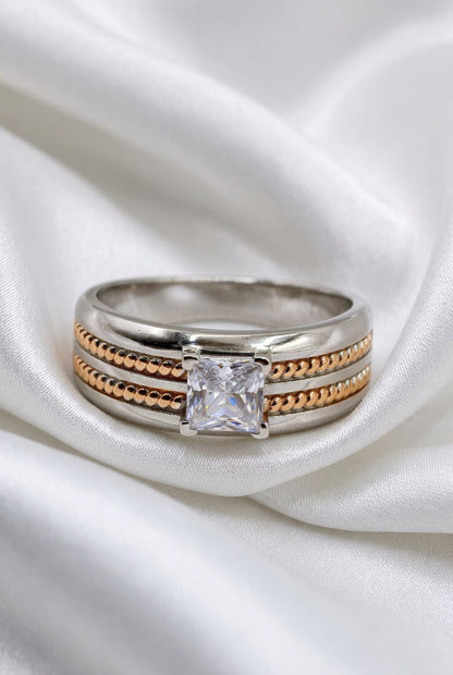 Royal Dual-Tone Square Ring