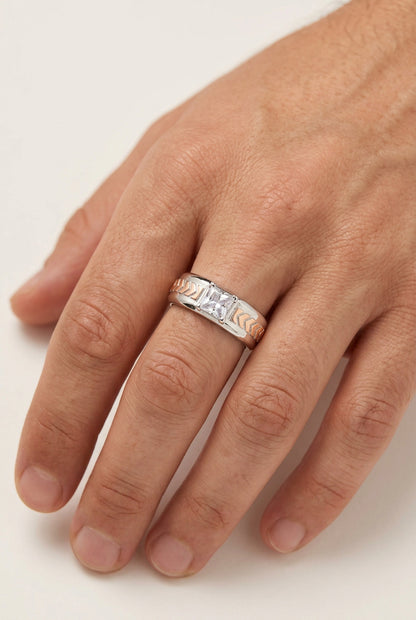 Royal Chevron Silver Ring