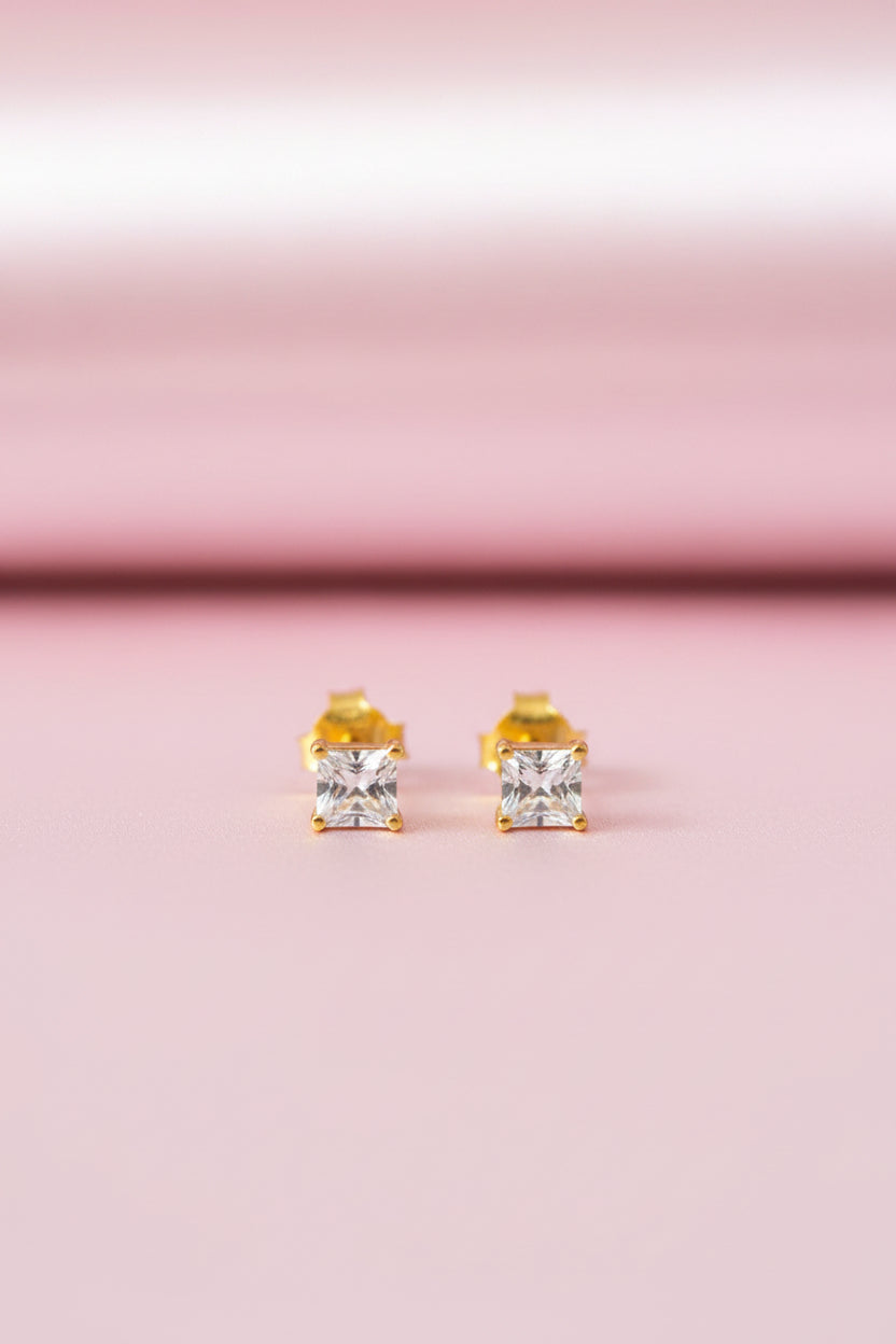 Sparkle Square Stud Earrings