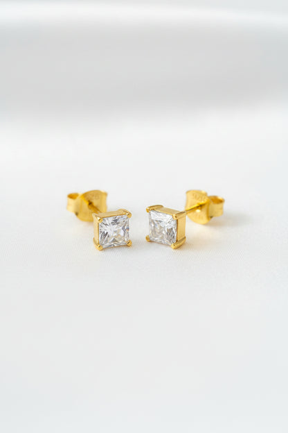 Sparkle Square Stud Earrings