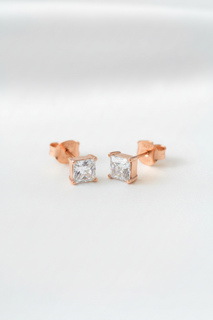 Sparkle Square Stud Earrings