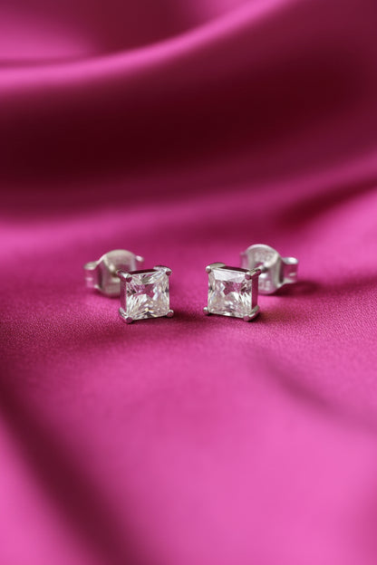 Sparkle Square Stud Earrings