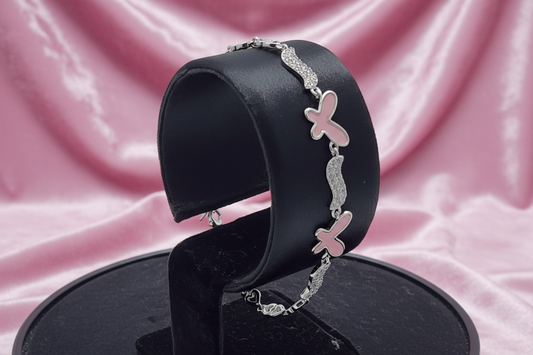 Rose Flutter Silver Bracelet