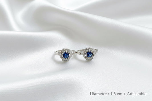 Toe Ring With Blue Zircon
