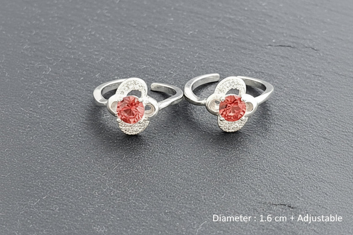 Scarlet Bloom Toe Rings