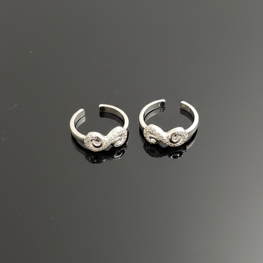 Silver Elegant Toe Rings
