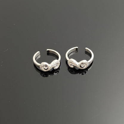 Silver Elegant Toe Rings