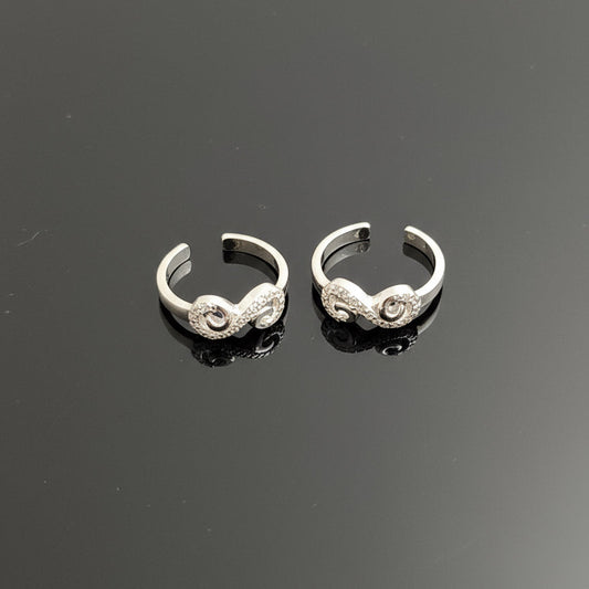 Silver Elegant Toe Rings