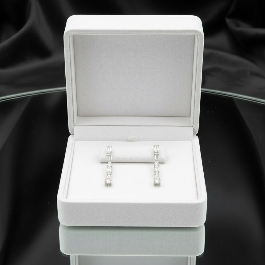 Silver Celeste Linea Drop Earrings