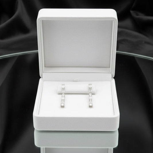 Silver Celeste Linea Drop Earrings