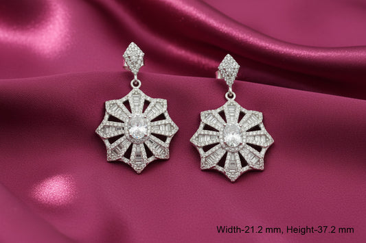 Silver Aurora Radiant Bloom Earrings