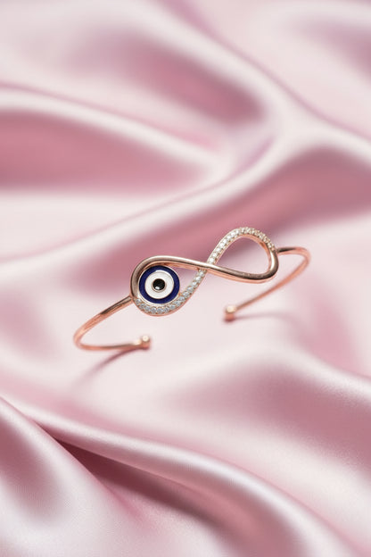 Infinity Evil-Eye Cuff