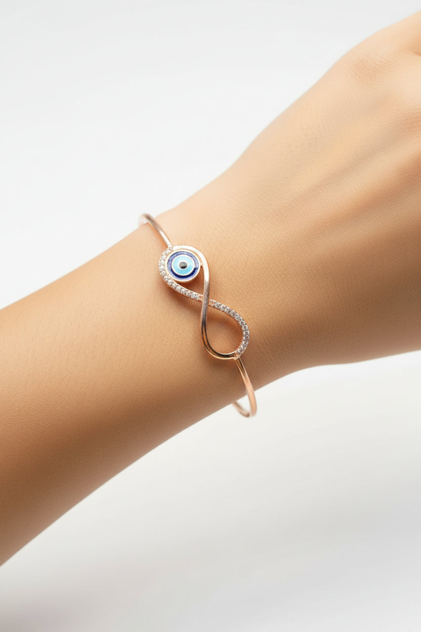 Infinity Evil-Eye Cuff