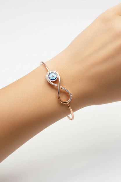 Infinity Evil-Eye Cuff
