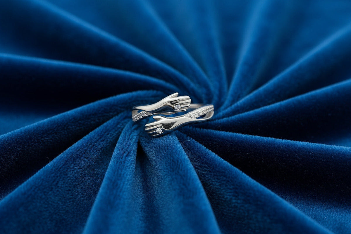 Embrace Duo Silver Ring