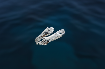 Embrace Duo Silver Ring