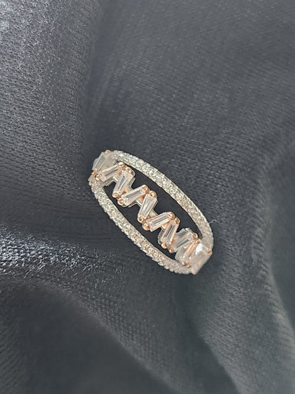 Royal Baguette Crown Silver Ring