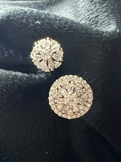 Twin Sparkle Dome Silver Ring