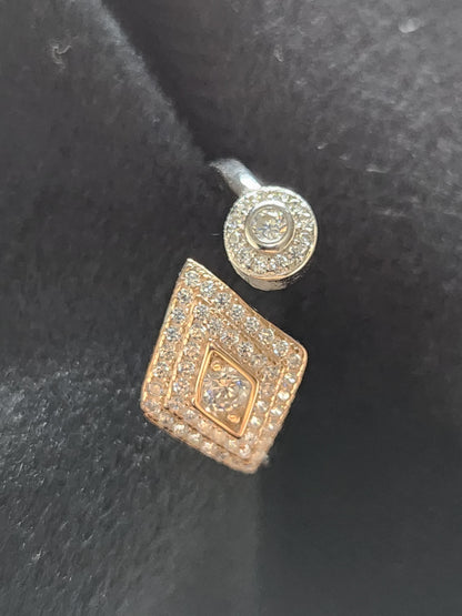 Rose Radiance Duo Silver Ring