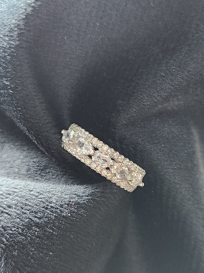Eternal Glow Five Stone Silver Band