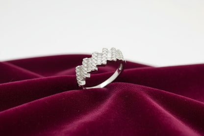 Ivory Steps Eternity Silver Ring