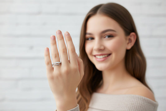 Sparkle Wave Silver Ring