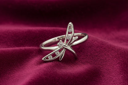 Silver Flutter Knot Ring