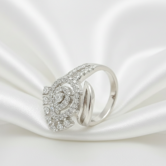 Lunar Embrace Halo Ring