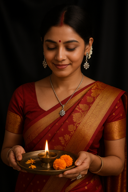 Kashvi Bloom Silver Set