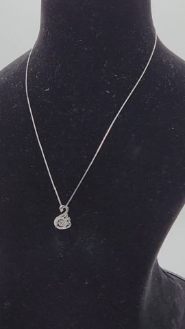 Swan Whisper Silver Pendant