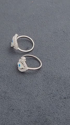 Toe ring for evil eye protection
