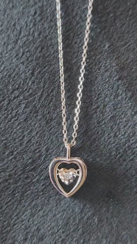 Inner Glow Heart Silver Pendant