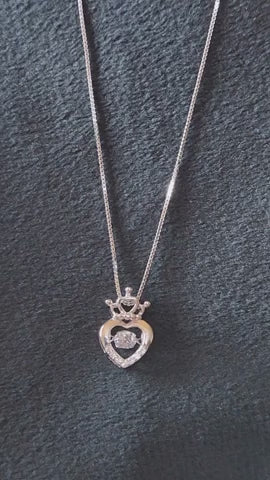 Royal Heart Charm Silver Pendant