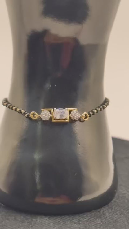 Noir Crystal Link Bracelet