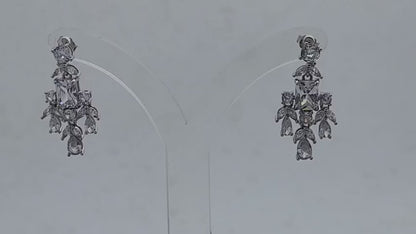 Silver Crystal Petal Cascade Drops
