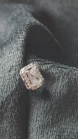 Radiant Halo Silver Studs