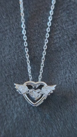 Celeste Cupid Heart Silver Pendant
