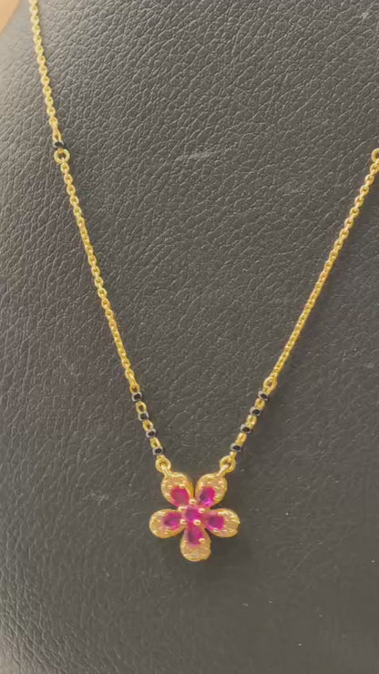 Ruby Blossom Mangalsutra