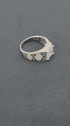 Crown Prism Men’s Silver Ring