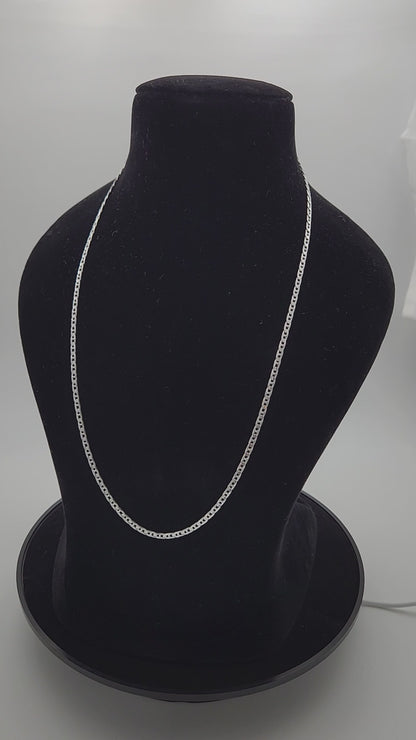 Signature Frame Link Men's Silver Chain