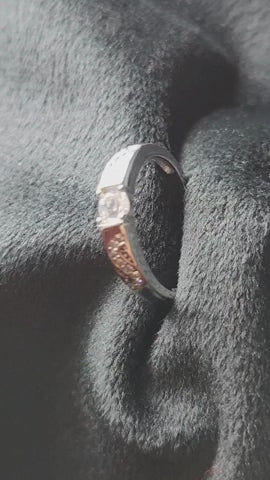 Silver Twilight Swirl Solitaire Bands