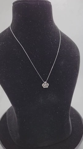 Royal Heart Crown Pendant