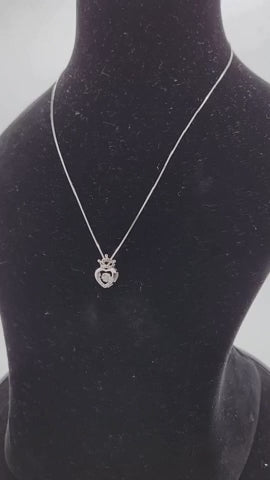 Royal Heart Charm Silver Pendant