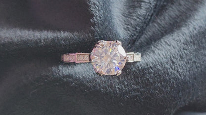 Crownflare Solitaire Silver Ring